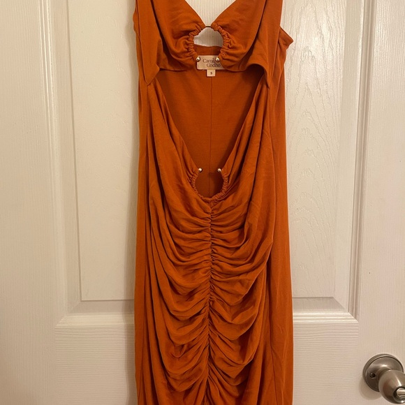 Yasmeen Midi Rust dress by Camila Coelho - Picture 4 of 6